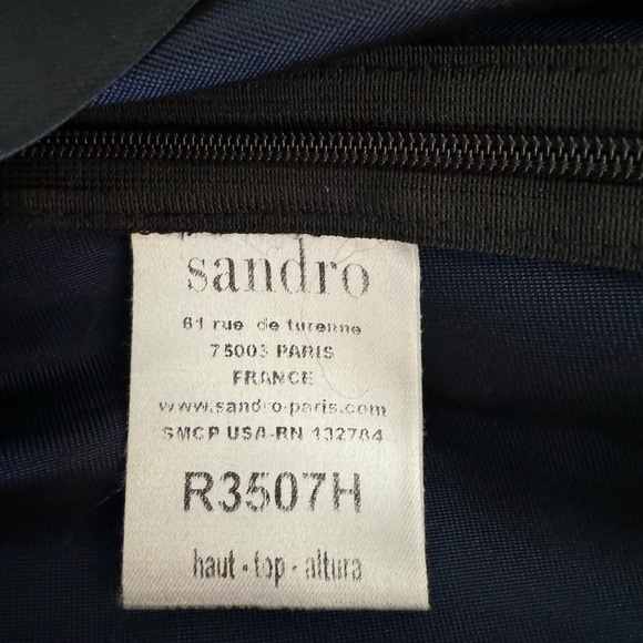 Sandro Silk Rhinestone Embellished Cocktail Dress - Purple Black - US Size 4 - Picture 7 of 9